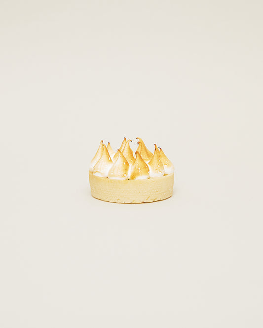 Tartaleta de limón, albahaca, frambuesa y merengue Individual